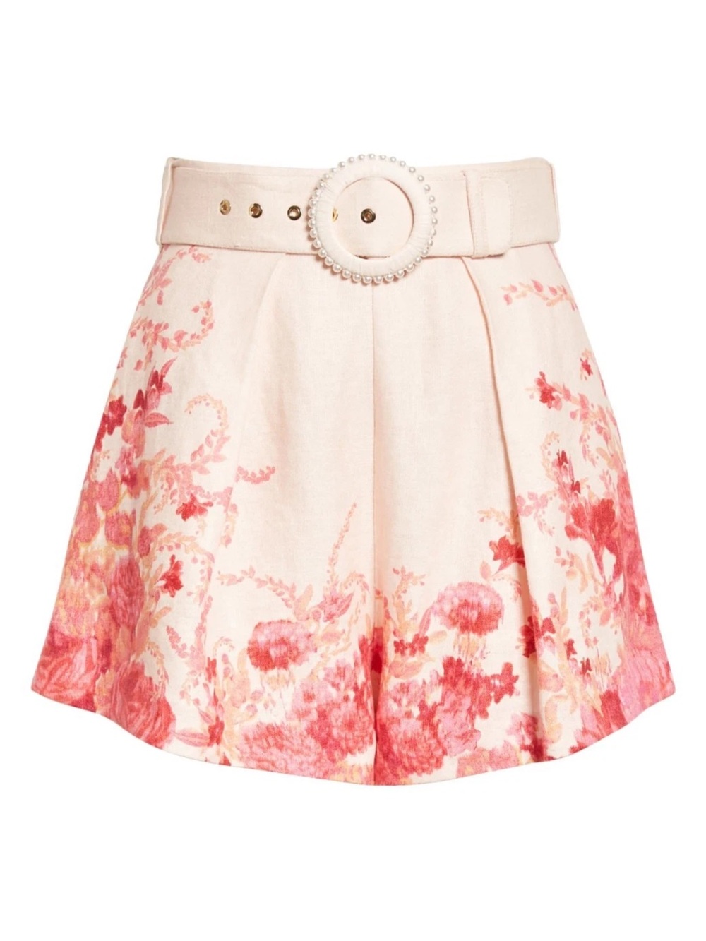 Zimmermann - High Tide Floral Tuck Shorts - Size 2 (US 8) - NWT